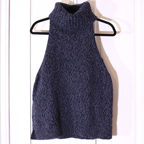 Madewell Sweaters - Madewell Marled Knit Sleeveless Turtleneck Top